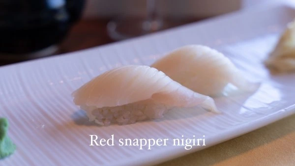 Rosewood Red Snapper Nigiri