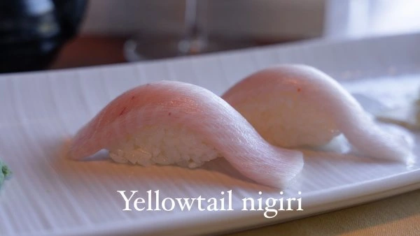 Rosewood Yellowtail Nigiri