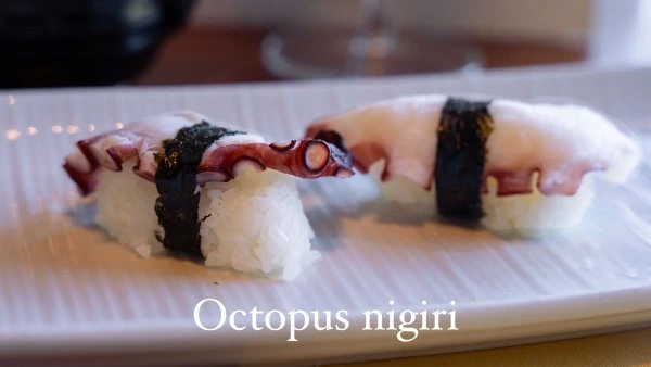 Rosewood Octopus Nigiri