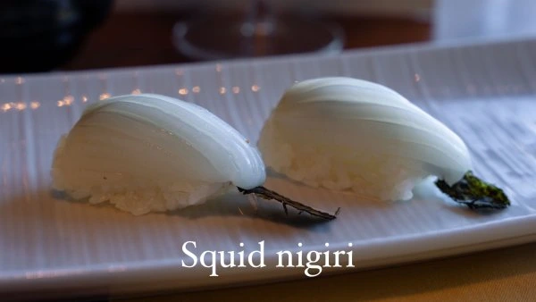 Rosewood Squid Nigiri